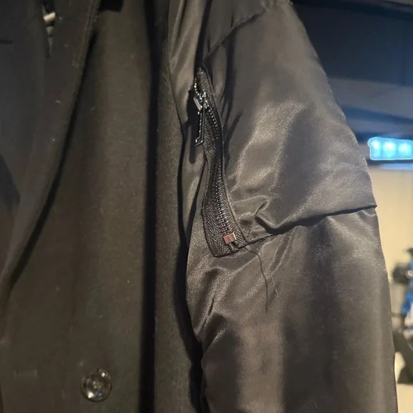 Karl Lagerfeld Black Trench Coat - Picture 4 of 5